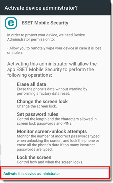 آموزش فعالسازی ضد سرقت ESET در موبایل