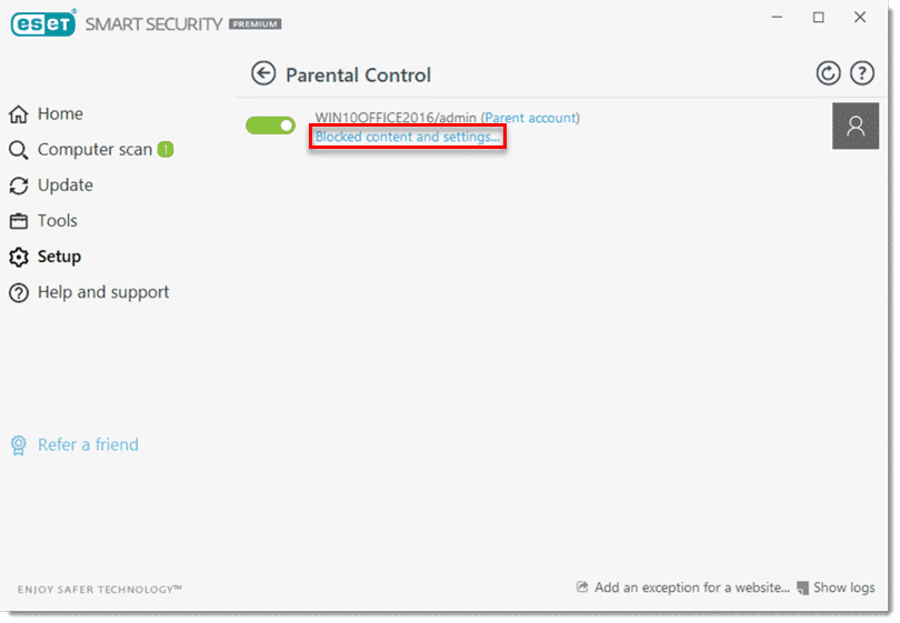 مسدود سازی یا اجازه باز شدن برخی سایت ها به کمک parental control