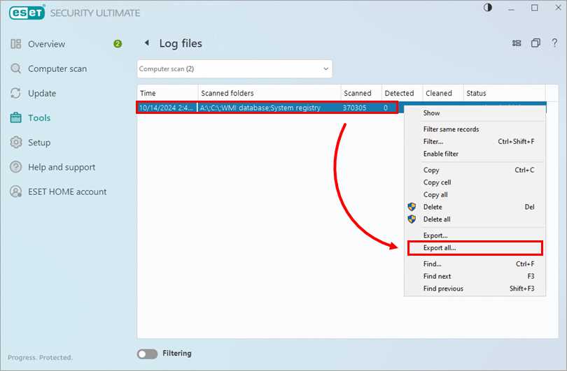 فایلهای ایجاد شده توسط محصولات خانگی ESET را پیدا کنید!