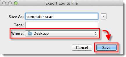 Export Log to File
