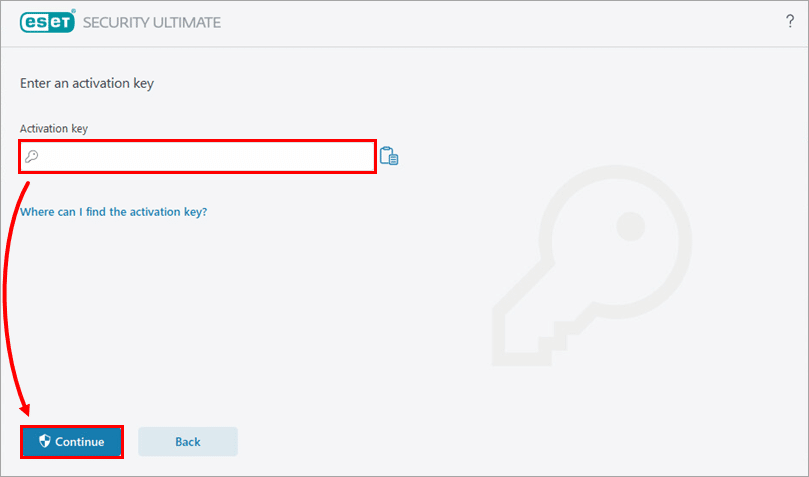 محصولات خانگی ESET را با استفاده از کلید فعال سازی اکتیو کنید!