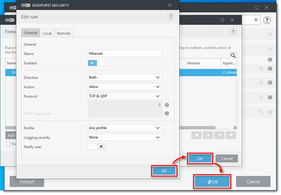اجازه اتصال بیسیم به نمایشگرها یا پروژکتورها در محصولات ESET Endpoint