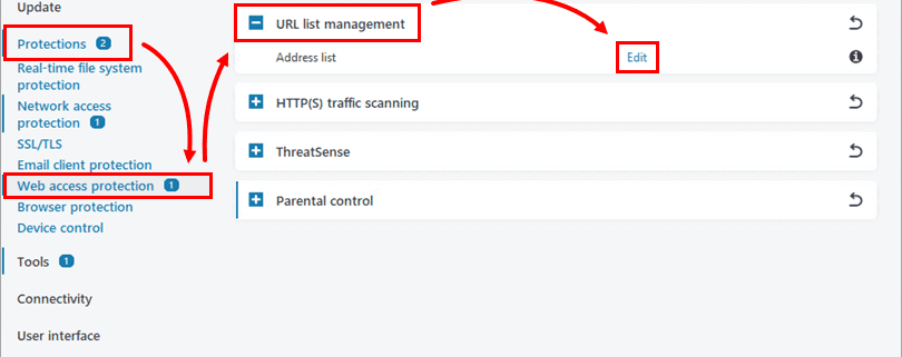 مسدود کردن یک وبسایت با استفاده از آنتی ویروس ESET برای ویندوز!