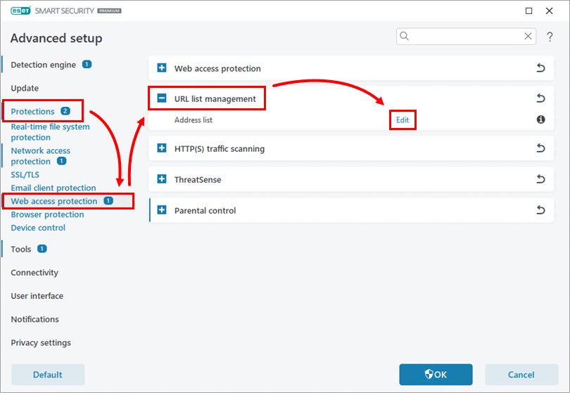 مسدود کردن یک وبسایت با استفاده از آنتی ویروس ESET برای ویندوز!