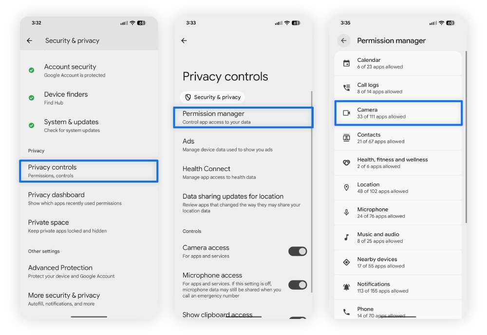 نحوه بررسی مجوزهای برنامه در دستگاههای اندروید